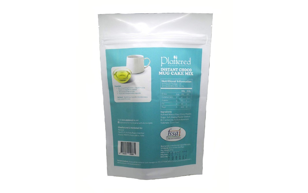Plattered Instant Choco Mug Cake Mix    Pack  315 grams